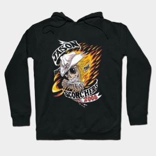 JASON AND THE SCORCHERS 2008 TOUR jason, scorchers, skull, tour shirt, 2008, fire, burn, Hoodie